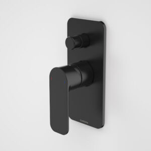 Luna Bath/Shower Mixer with Diverter Black