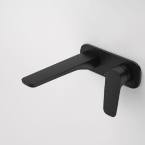 Contura II Wall Basin/Bath Mixer 180mm - Matte Black