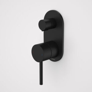 Liano II Bath / Shower Mixer With Diverter - Rounded Cover Plate - Matte Black - Sales Kit