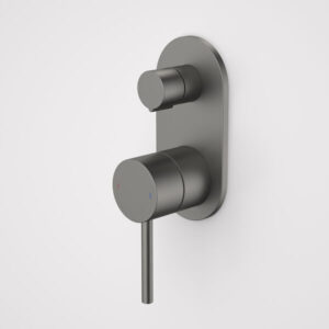 Liano II Bath / Shower Mixer With Diverter - Rounded Cover Plate - Gunmetal - Sales Kit