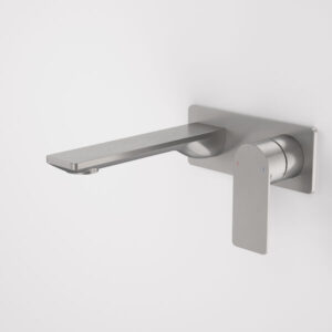 Urbane II 180mm Wall Basin / Bath Mixer - Rectangular Cover Plate - Gunmetal - Sales Kit - LF