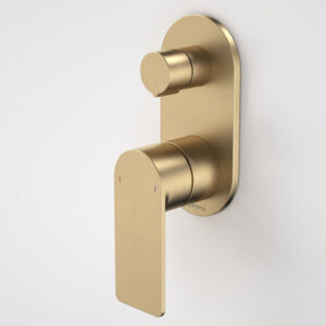 Urbane II Bath / Shower Mixer With Diverter - Round Cover Plate - Brushed Brass