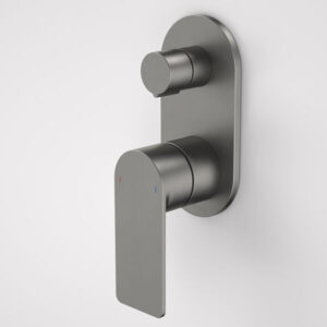 Urbane II Bath / Shower Mixer With Diverter - Round Cover Plate - Gunmetal