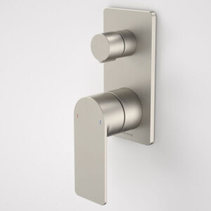 Urbane II Bath / Shower Mixer With Diverter - Rectangular Cover Plate - Brushed Nickel