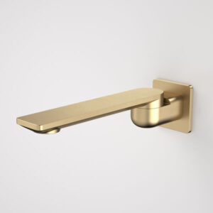 Urbane II 220mm Bath Swivel Outlet - Square Cover Plate - Brushed Brass
